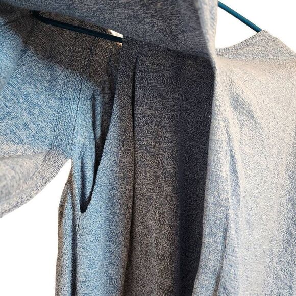 H By Halston Large Marled Unique Batwing Open Concept Sweater - Picture 5 of 8